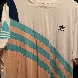 TWO- Adidas Originals color block tee’s...